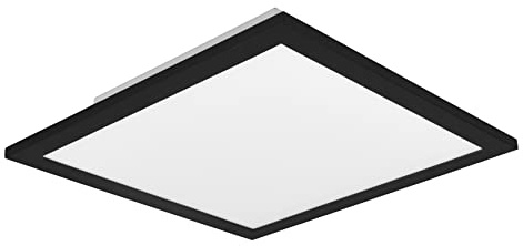 Reality Leuchten LED Deckenleuchte Alpha R62323032, Metall Schwarz matt, inklusiv 13.5 Watt LED, 30x30cm