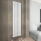 Radiator Horizontal Vertical Designer Flat Panel Central Heating Radiator 1800mm Height (1800x408mm Single, White)