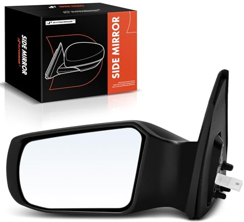 A-Premium Driver Side Power Door Mirror - Compatible with Nissan Altima 2007-2012 - Non-Heated Non-Folding Black Outside Rear View Mirror - Replace# 96302-JA04A