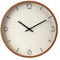 Well Home Reloj de Pared Vintage Aspecto Madera con Esfera Tela Beige Ø30cm