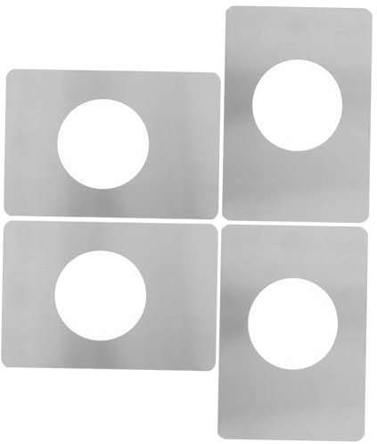 Operitacx 4pcs Stainless Steel Door Knob Fixing Plate Lock Fixing for Wood Door Cover Plate Prevent Loose Wobbly