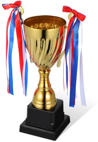 NUOBESTY Trophy Cup, 9.6Inch Gold Large Trophy Award Trophies for Sports, Competitions, Tournaments, Party Favors for Winners, Game Rewards