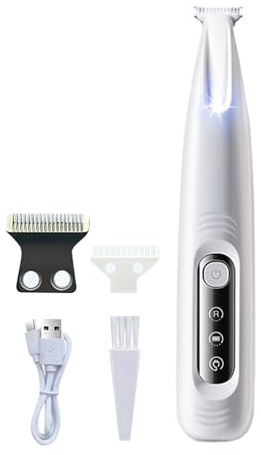 Rasoio a LED per cani e gatti, con impugnatura facile, a basso rumore, per cani e gatti, con testa larga