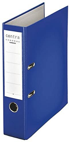 Centra Standard-Ordner, Breit, 8 cm Rückenbreite, Graupappe, Blau, 230132