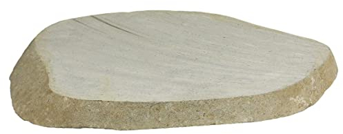 Flussstein Trittstein Gehwegplatte Steinplatte Naturstein Trittplatte Unikat aus Serie ca 40 cm