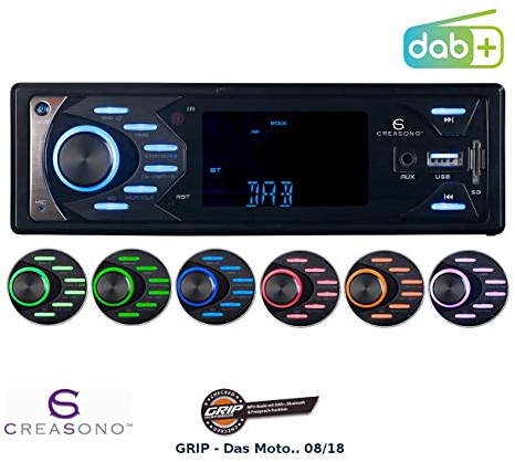 Creasono Autoradio MP3 con DAB+, Bluetooth e Funzione Vivavoce, 4x 45 Watt (TAMPONARE Radio Automobile, 1DIN, FM Trasmettitore)