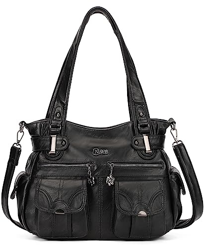 Purses and Handbags for Women Large Hobo Shoulder Bags Soft PU Leather Multi-Pocket Tote Bag