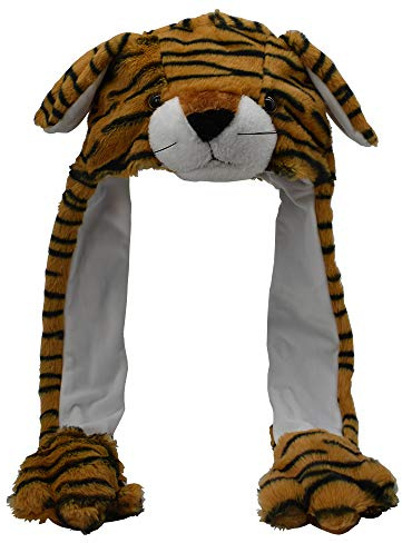 JOYHY Enfant Adultes Peluche Mouvement d'oreille Oreille Flap Chapeau Tigre