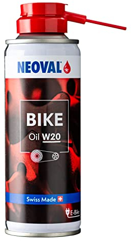 NEOVAL BIKE-OIL W20 (200ml) Fahrrad Öl Spray • Schmieröl für Federgabel, Kette, Schaltung • Multifunktionsöl Spray, Kettenöl & Gabelöl