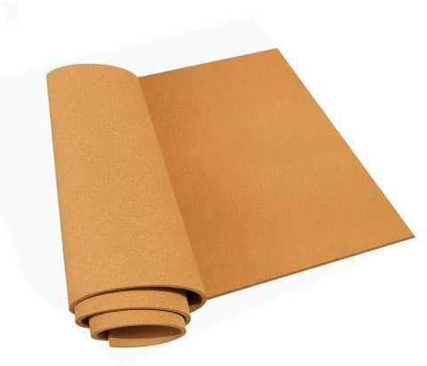 Liege Rouleau, Tableau Liège En Bandes, Liner D'Étagère En Liège, Dalles Sol En Liège, Isolation Phonique, 6mm 8mm D'Épaisseur, Pour Bureau Home Diy SuppliesBraun ( Color : Thick 6mm , Size : 0.8mx4m(