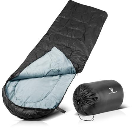 STAHLWERK Schlafsack SB-500 ST bis -10°C 4 Jahreszeiten Outdoorschlafsack | Campingschlafsack | Mumienschlafsack | Reiseschlafsack | Sommer- und Winterschlafsack