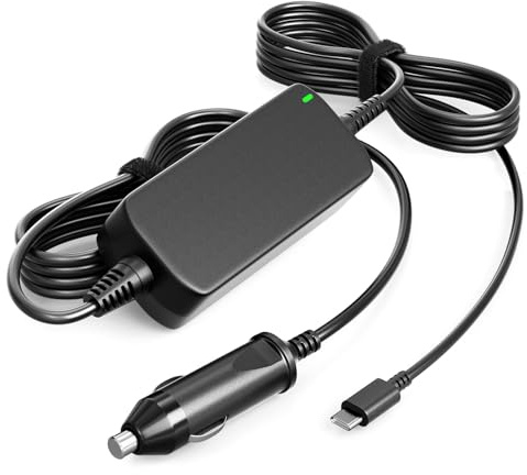 Basicvolt Caricatore Auto USB C 100W, Caricabatteria da auto per Laptop Lenovo HP Dell ASUS Acer Samsung Notebook Alimentatore PC Portatile per Auto