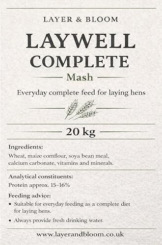 10kg Layers Mash Chicken Feed – LayWell Complete Feed for Laying Hens, 15–16% Protein, Balanced Daily Nutrition