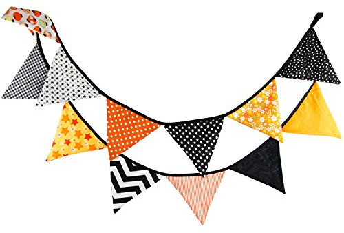 Bunte Stoffgirlande mit Wimpeln, für Party, Geburtstag, Hochzeit, Jahrestag, Baby-Party