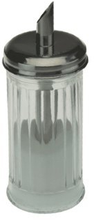 DSD Large Adjustable Sugar Jar/Pourer, Steel and Glass, Traditional Style, Glass Material, 4.2ml Capacity