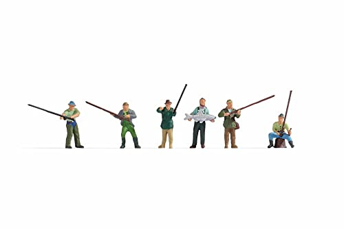 NOCH® H0 Figuren Angler, Miniatur Figuren Set, ideal für Modellbahn Spur H0, kreative Bastelprojekte und DIY Ideen