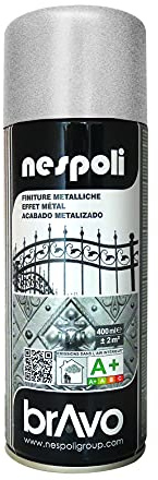 Nespoli Pintura en Spray, Color Gris Claro Forja, Efecto Hierro Forjado, 400 ml, Acabado Profesional