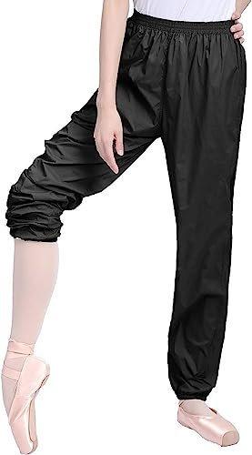 Daydance - Pantalones de Ballet antidesgarro para Adolescentes y Mujeres, de Nailon Ligero y Transpirable, Resistentes a la Intensidad, para Bailar, Negro -, Small