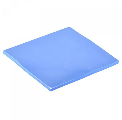 sourcing map Thermal Pad Heat Conduction Silicone Pads Conductive 100 x 100 x 5 mm 2W for Components Gap Filler Blue