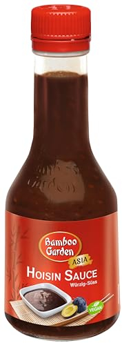 Bamboo Garden - Hoisin Sauce , Süß-würzige Würzsauce zum Marinieren , Auch als Barbecue-Sauce für Gegrilltes , 1 x 200 ml (Verpackungsdesign kann abweichen)
