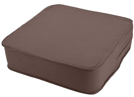 Stylelex Orthopädisches Sitzkissen Minimalist - 100% Baumwolle mit Kaltschaum-Schaumstoff - Qualitatives Stuhlkissen - Feste Qualität - Waschbar (1, Taupe/Braun, 40x40x10cm)