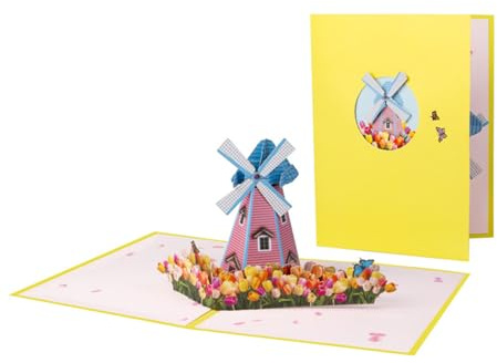 Élégante carte de vœux pliable 3D artistique avec fleurs colorées surprise pour amoureux