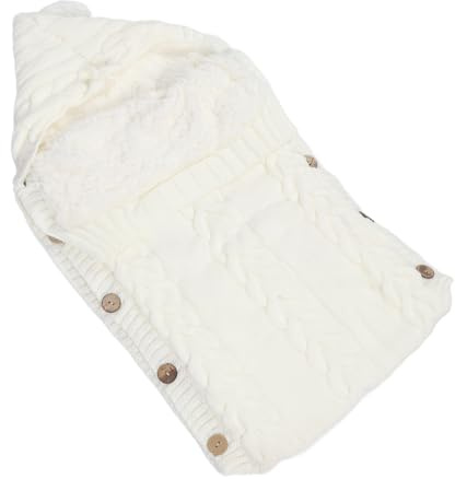 Newborn Baby Wrap Swaddle, Acrylic Baby Blanket Knit Sleeping Bag, Full Coverage Design, Buttons Closure for Home and Outdoor, Newborn Baby Wrap Swaddle, Swaddle, Baby Swaddle