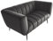 Riess Ambiente 2-Sitzer Sofa Noblesse - 165cm - grau - Samt Schwarze Metallfüße Federkern Lounge-Sofa Nosagfederung Rundum-Bezug