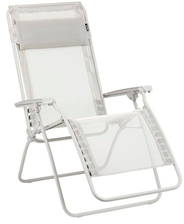 Lafuma MOBILIER - Fauteuil Relax Transat Jardin - Chaise Longue Zéro Gravité - Rclip - Batyline® Iso - Beige Seigle - Fabriqué en France - LFM5169_9948 - Garantie 5 Ans - L.88xl.67xH.114cm