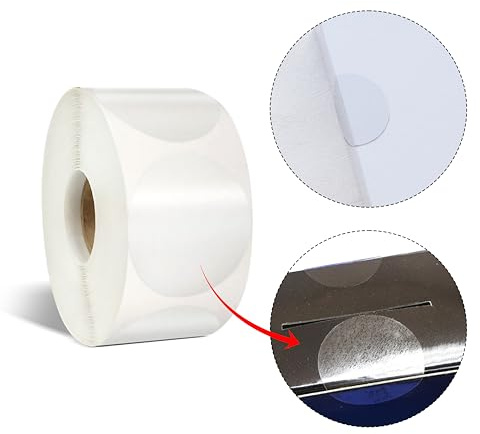 colortouch Självhäftande prickar Transparenta klistermärken för förpackning - 3,8 cm diameter Förpackning med 1000 - Transparenta självhäftande klistermärken Förslutningsetiketter Rulle