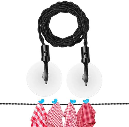 Amesor Cordino Per Il Bucato Da Viaggio - Corda Per Asciugare Indumenti In Camera D'Albergo - Filo Retrattile Antivento Per Asciugamani Indumenti Bagno Balcone E Borsa