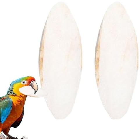 Os de Seiche pour Oiseaux, 2 Pièces Pierre à Bec Oiseau, Pierre à Bec 15-20 cm pour Perruche Calopsitte Canari Perroquet et Reptile Accessoires pour Cage d'Animal de Compagnie