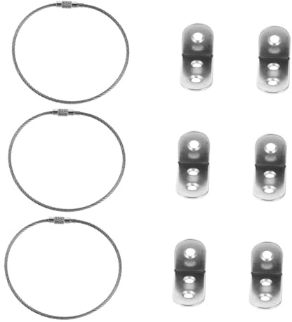 BESTonZON 3 Juegos De Dispositivos Anticaída Para Muebles Infantiles Estanterías Anclajes De Seguridad Para Pared Anclajes Metálicos Para Muebles Kit Antivuelco Plateado