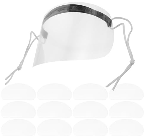 MALUGOGO Visera Facial para Ducha de Plástico, Protector de Cejas para Peluquería, 50 Piezas para Uso en Salones Casa
