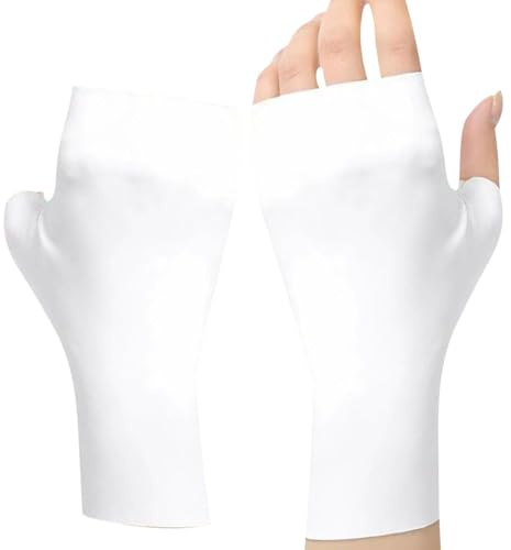 Fingerlösa solhandskar - Ice Silk UV-skyddsvantar, Halvfinger | Cykelhandskar, Lätt sommar Nail Cover | Återanvändbart utomhushandskydd för vandringsridning