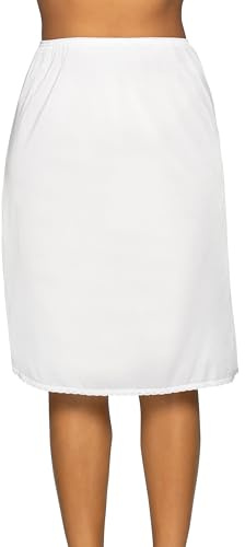 Vanity Fair Womens Anti-static Nylon For Under Dresses Half Slip, 26 Length - White, Small US