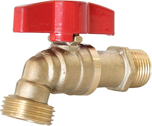 3/4 MIP Brass Ball Valve Hose Bibb w/ Extra Large Handle and Extended Body