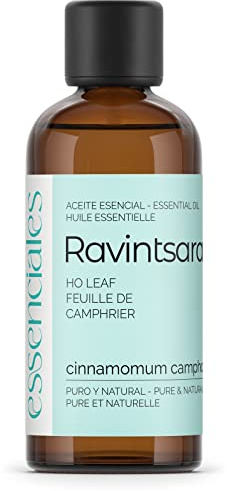 ESSENCIALES Aceite Esencial de Ravintsara 100 ml – 100% Puro y Natural – Aroma Fresco para Difusor, Humidificador y Aromaterapia