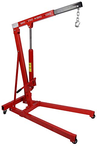 Werkstattkran für Lasten bis 500 kg, Motorheber mit 830-1280 mm Hubarm, Lastkran Motorheber