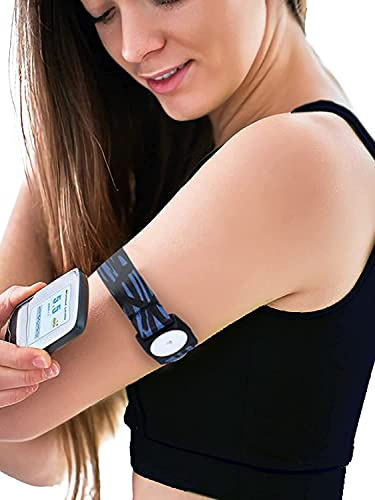 Dia-stil, armband för Freestyle Libre 2 Sensor. Elastiskt band för CGM blodsockersensor (S (23–29 cm)) (S (23-29 cm))
