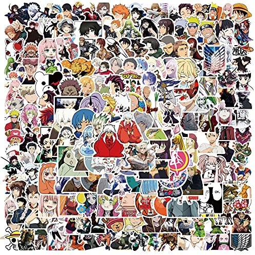 Fantastici Adesivi 200 Pezzi, Anime Misti, Vinile Impermeabili in Stile Giapponese Classico per Laptop, Bagagli, Skateboard, Adolescenti