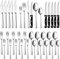 Besteck Set 6 Personen, Herogo 36-teiliges Besteckset mit Steakmesser, Edelstahl Essbesteck Set mit Gabel Messer Löffel für Haus Restaurant, Spülmaschinenfest (Quadrat)