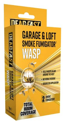 Deadfast Garage and Loft Wasp Fumigator - Twin Pack, Orange