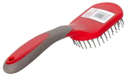 Red Gorilla Mane and Tail Brush for Horse Grooming and Cleaning Removes Knots Dirt and Tangles Sturdy Bristles