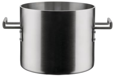 Alessi Convivio DC100/20 - Design Pot in Multiply, Suitable for Induction, Stainless Steel and PVD with Magnetic Steel Bottom, 20 cm, Mat