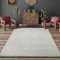 the carpet Bahar Shaggy eleganter Designer Teppich Wohnzimmer, weicher & pflegeleichter Hochflor Wohnzimmerteppich in Creme-Raute 140 x 200 cm