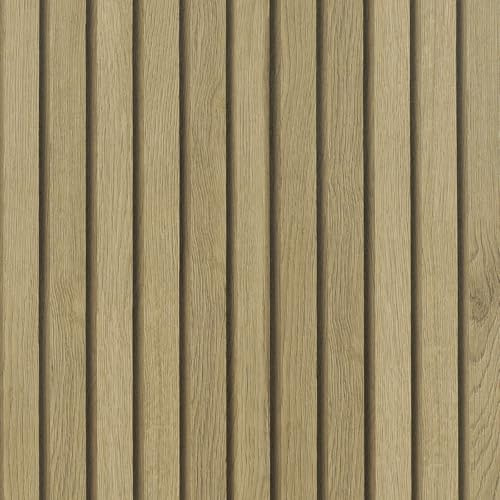 YENHOME Pannelli Carta da Parati Autoadesiva 3D Legno 60x300cm Carta Adesiva Effetto Listelli 3D Muro Legno Marrone Soggiorno Camera Pellicola Adesiva Mobili Scaffali Rivestimento Adesivo per Mobili