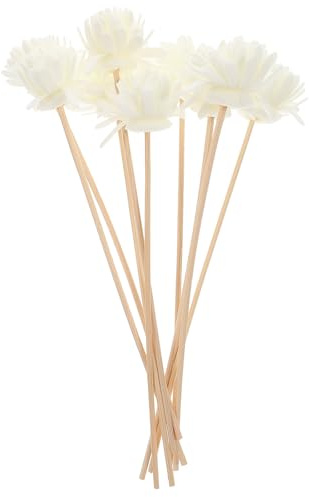 Beavorty 10Pcs Chrysanthemum Aroma Diffuser Reeds Natural Rattan Sticks for Essential Oil Flower Reed Diffusers for Home Bedroom Bathroom Living Room and Office Decor
