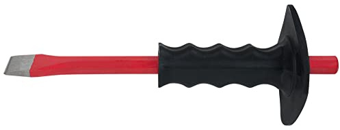KS Tools 156.0535 Scalpello Piatto per Edilizia con Impugnatura di Protezione, 16X250 mm, Ottagonale
