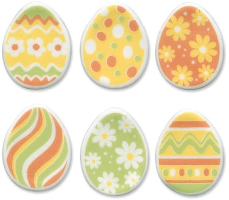 Günthart 100 Stück Ostereier essbare Dekorschilder mit verschiedenen Motivbilder, 1er Pack (1 x 150 g)